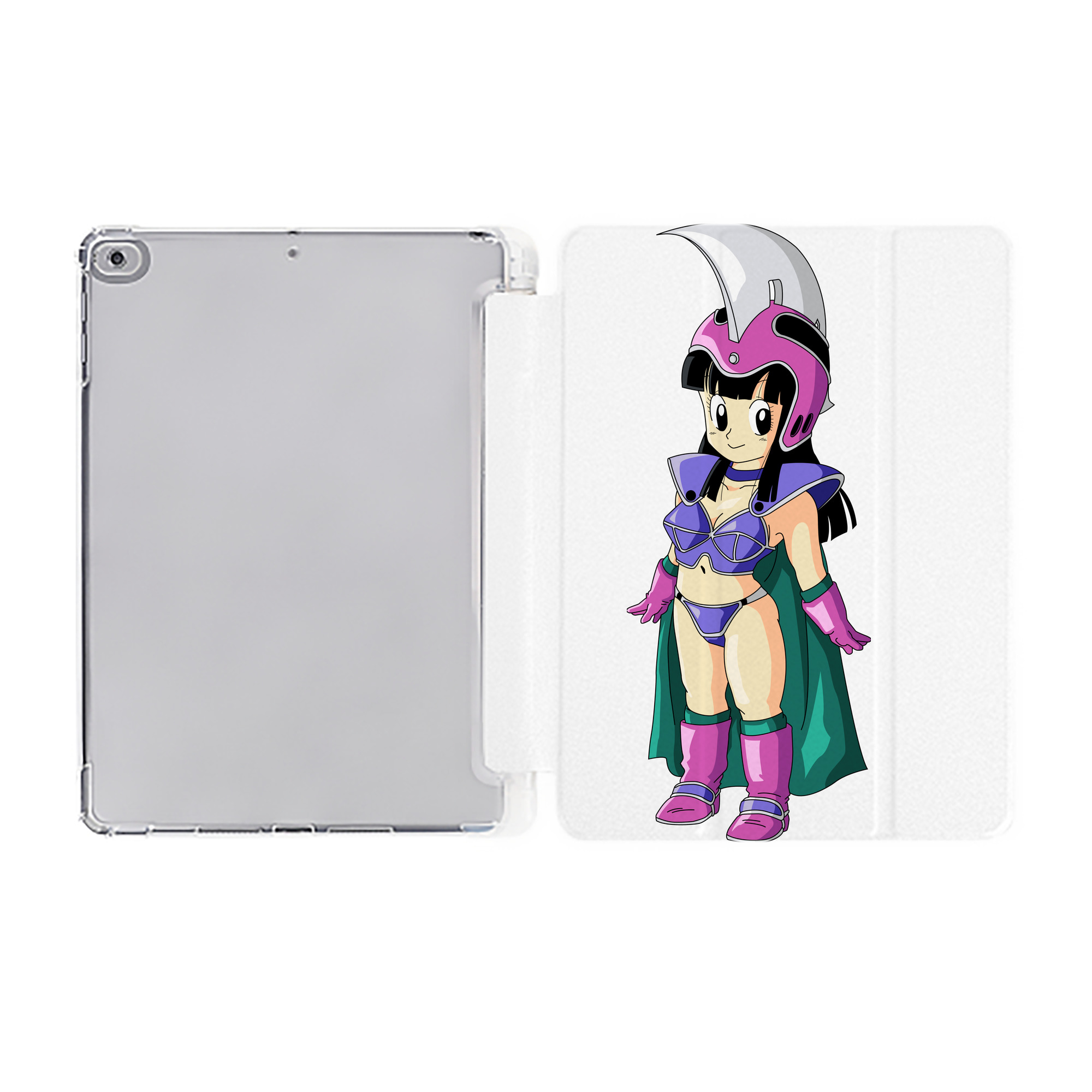 （画像用） ドラゴンボール チチ DRAGON BALL Chichi IPad ケース ペン収納付き 三つ折りスタンド PUレザー×シリコン 対応機種9.5/10.5/10.9インチ